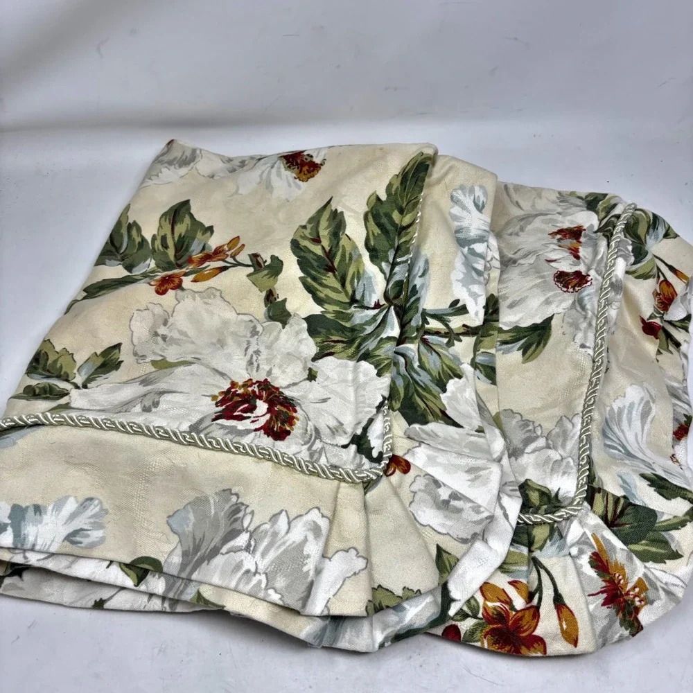 Waverly Garden Room Floral Pillow Shams Cotton Ruffle‎ Cord Edge 20x26 Set of 2